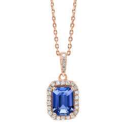 Tanzanite and Diamond Pendant
