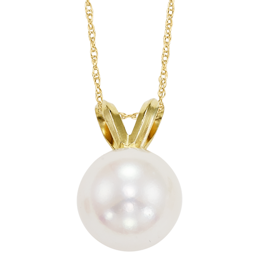 14K yellow gold Akoya Pearl Pendant