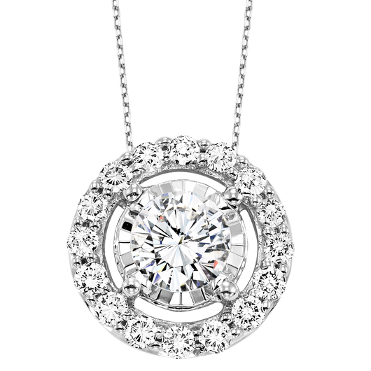 TriStar 14KW Diamond Pendant