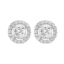 TriStar 14KW Diamond Earrings