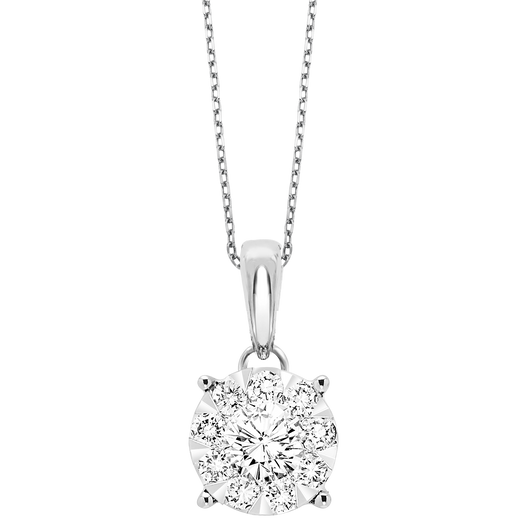 TriStar 14KW Diamond Pendant